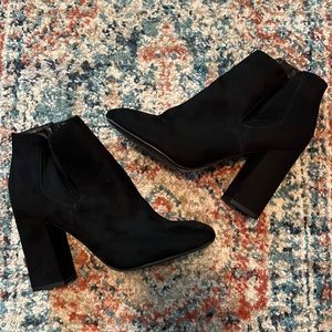 Marc Fisher black suede booties